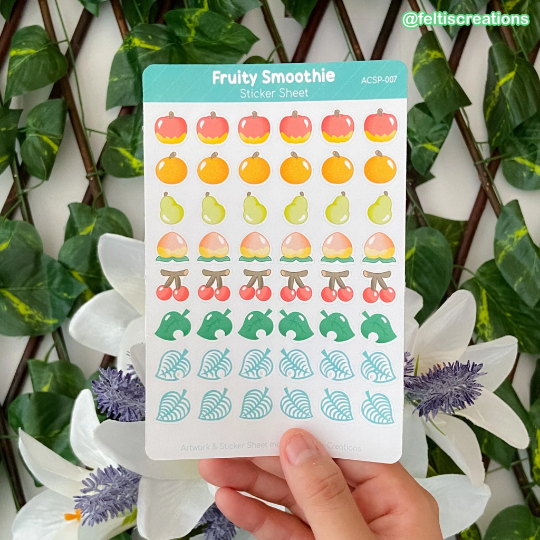 Smoothie Sticker Fruity Smoothie Sticker Sheet – Felti's Creations