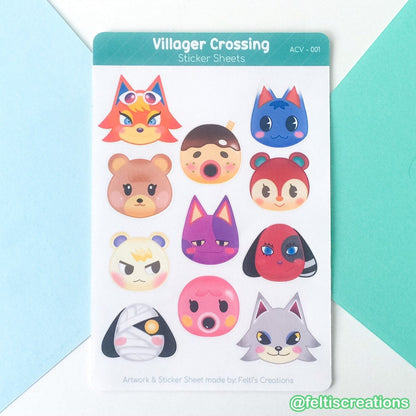 Villager Crossing Sticker Sheet