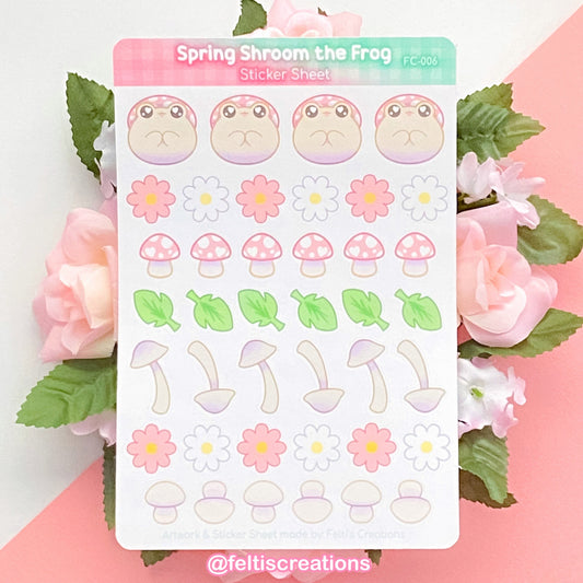 Spring Shroom the Frog Sticker Sheet