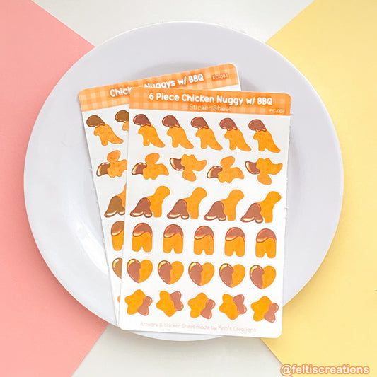 Chicken Nuggy W/ BBQ Sticker Sheet