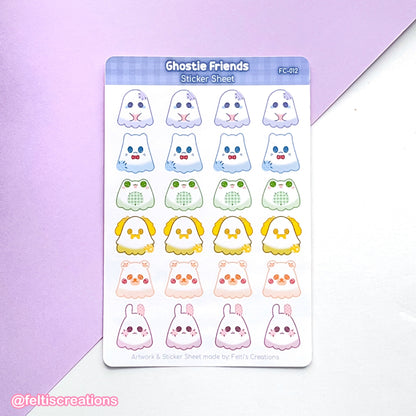 Ghostie Friends Sticker Sheet