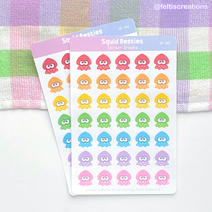 Squid Besties Sticker Sheet